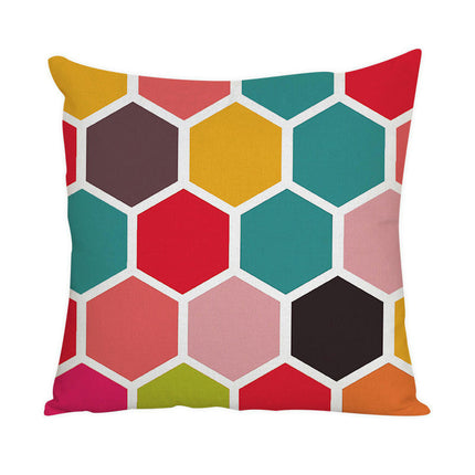 Home Decorative Throw Pillow Case Sofa Cushion Cover Geometric Home Office Indoor Decorative Square