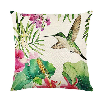 Home Decorative Throw Pillow Covers Flower and Bird Pillowcase Flower Leaves Cushion Covers