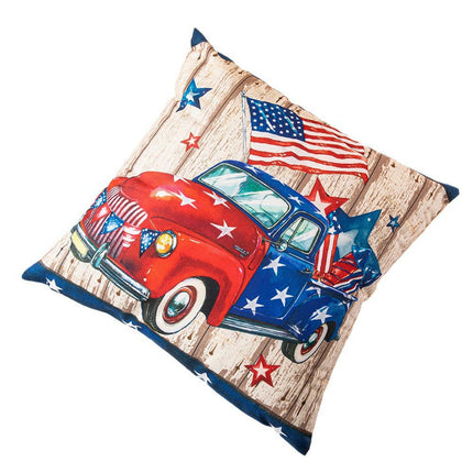 Home Decorative Throw Pillow Covers Independence Day Pillowcase Truck Cushion Covers