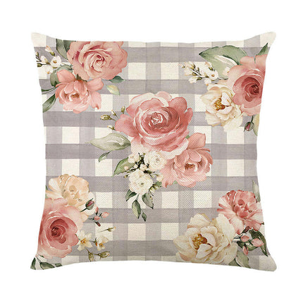 Spring Flowers Throw Pillow Cases Summer Floral Decorative Cushion Cover Pillowcase For Home Sofa-B