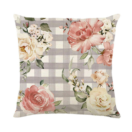 Spring Flowers Throw Pillow Cases Summer Floral Decorative Cushion Cover Pillowcase For Home Sofa-B