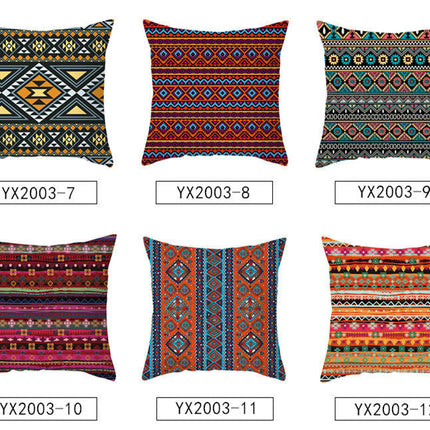 Bohemian Stripe Throw Pillow Covers Decorative Square Cushion Cover Pillowcase for Home