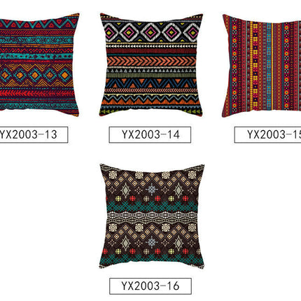 Bohemian Stripe Throw Pillow Covers Decorative Square Cushion Cover Pillowcase for Home