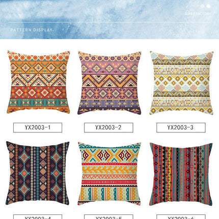 Bohemian Stripe Throw Pillow Covers Decorative Square Cushion Cover Pillowcase for Home