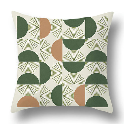 Abstract Art Throw Pillow Covers Green Decorative Square Cushion Cover Pillowcase for Home