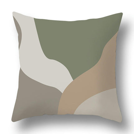 Abstract Art Throw Pillow Covers Green Decorative Square Cushion Cover Pillowcase for Home