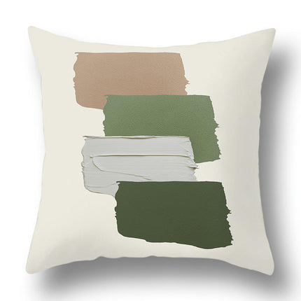 Abstract Art Throw Pillow Covers Green Decorative Square Cushion Cover Pillowcase for Home