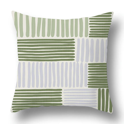 Abstract Art Throw Pillow Covers Green Decorative Square Cushion Cover Pillowcase for Home