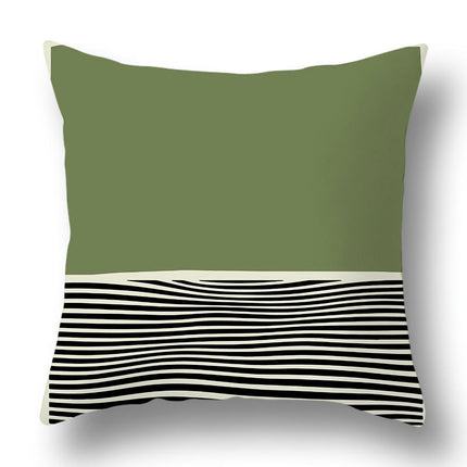 Abstract Art Throw Pillow Covers Green Decorative Square Cushion Cover Pillowcase for Home