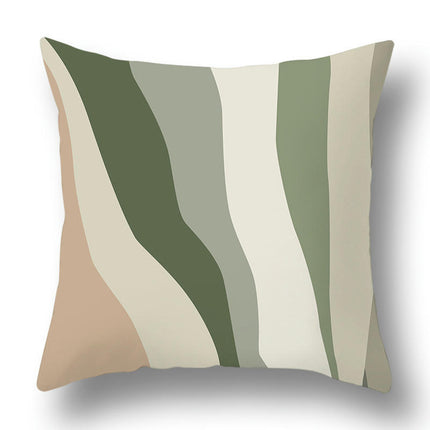 Abstract Art Throw Pillow Covers Green Decorative Square Cushion Cover Pillowcase for Home