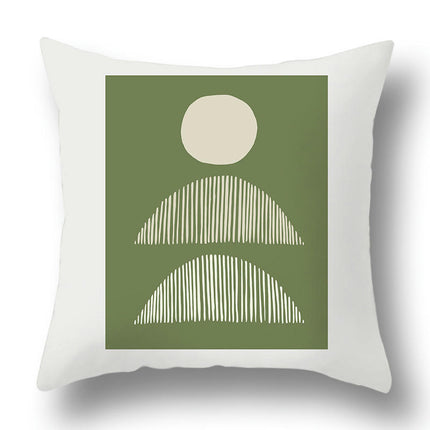 Abstract Art Throw Pillow Covers Green Decorative Square Cushion Cover Pillowcase for Home