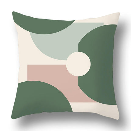 Abstract Art Throw Pillow Covers Green Decorative Square Cushion Cover Pillowcase for Home