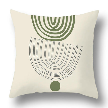 Abstract Art Throw Pillow Covers Green Decorative Square Cushion Cover Pillowcase for Home