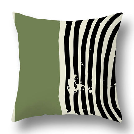 Abstract Art Throw Pillow Covers Green Decorative Square Cushion Cover Pillowcase for Home