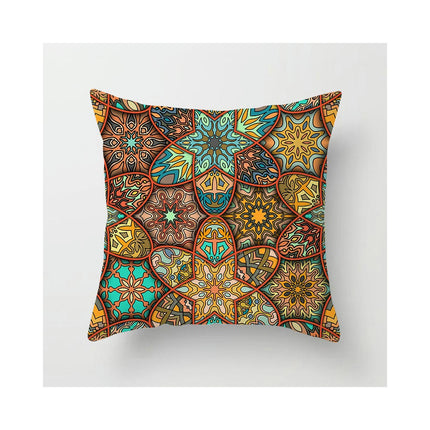 Decorative Throw Pillow Cover Mandala Pillow Case Square Cushion Cover for Sofa Home Car Living Room Decor