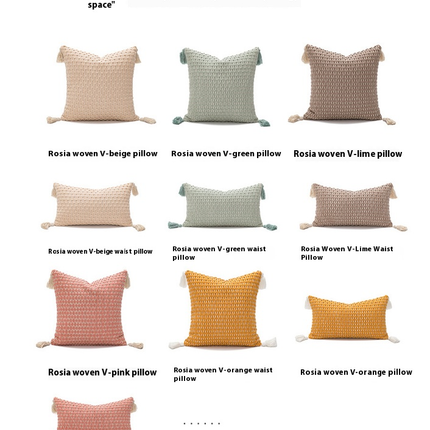 Throw Pillow Covers,Pillow Cases with Tassels Woven Cushion Cover for Sofa Bedroom Living Room