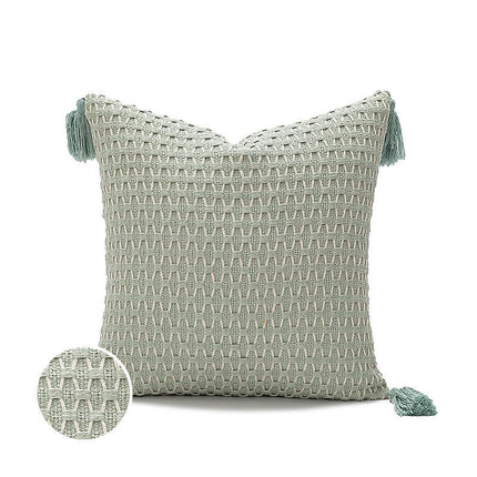 Throw Pillow Covers,Pillow Cases with Tassels Woven Cushion Cover for Sofa Bedroom Living Room