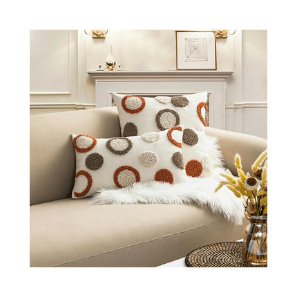 Set of 2 Soft Decorative Throw Pillow Covers With Zipper Cushion Cover for Sofa Bedroom Living Room