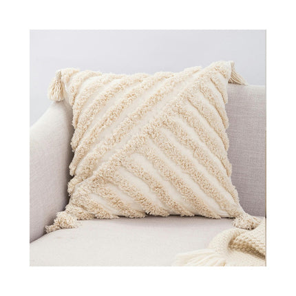 Tassels Decorative Throw Pillow Covers With Zipper Cushion Cover for Sofa Living Room