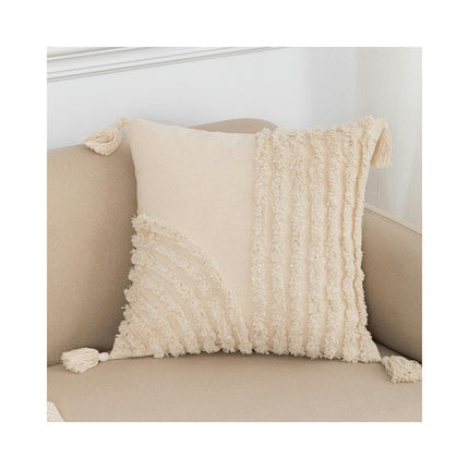 Tassels Decorative Throw Pillow Covers With Zipper Cushion Cover for Sofa Living Room