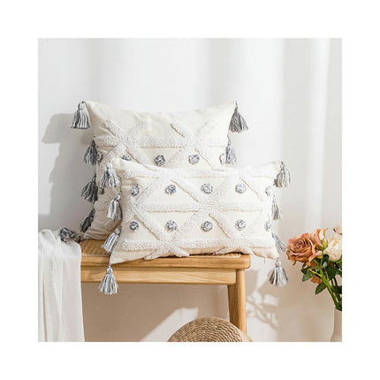 Set of 2 Soft Decorative Throw Pillow Covers With Zipper Cushion Cover for Sofa Bedroom Living Room-A