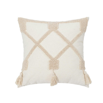 Pillowcase,Throw Pillow Covers With Tassels Decorative Cushion Cover for Sofa Living Room