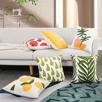 Decorative Throw Pillows Covers Fruit Pillow Case Square Sofa Cushion Covers for Bed Living Room