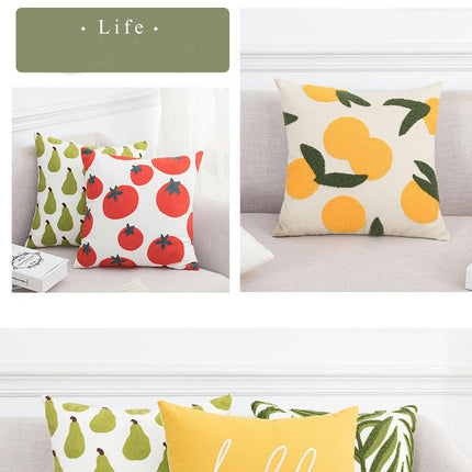 Decorative Throw Pillows Covers Fruit Pillow Case Square Sofa Cushion Covers for Bed Living Room