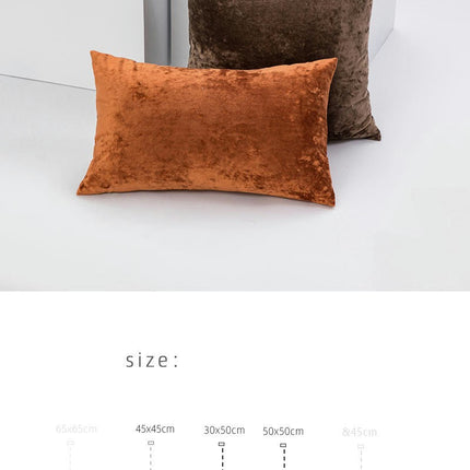 Throw Pillow Cover Soft Velvet Pillowcase Square Decorative Cushion Covers for Farmhouse Home Sofa Bed