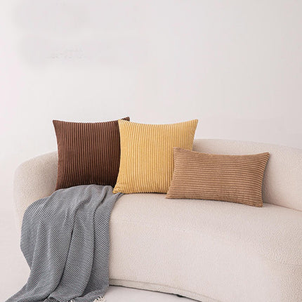 Corduroy Pillow Covers Soft Couch Pillow Covers Decorative Throw Pillowcase for Bed Livingroom-A