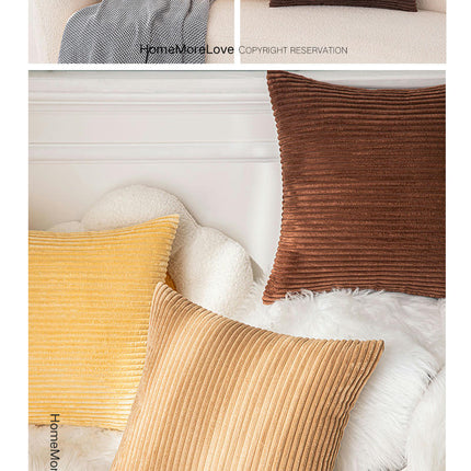 Corduroy Pillow Covers Soft Couch Pillow Covers Decorative Throw Pillowcase for Bed Livingroom-A