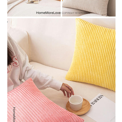 Corduroy Pillow Covers Soft Couch Pillow Covers Decorative Throw Pillowcase for Bed Livingroom-A