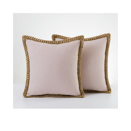 Set of 2 Throw Pillow Covers Farmhouse Decorative Pillow Covers for Sofa Bed Living Room