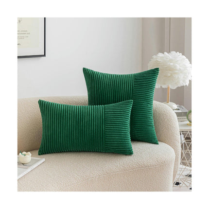 Set of 2 Corduroy Pillow Covers Soft Couch Pillow Covers Decorative Throw Pillowcase for Bed Livingroom