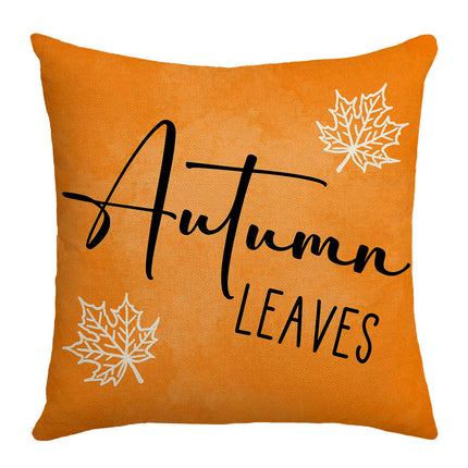 Thanksgiving Farmhouse Cushion Case Pumpkin Throw Pillow Cover Decoration for Sofa Home Couch