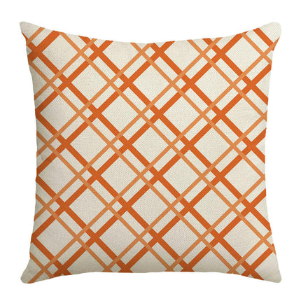 Thanksgiving Farmhouse Cushion Case Pumpkin Throw Pillow Cover Decoration for Sofa Home Couch-A