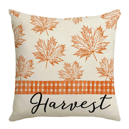 Throw Pillow Covers Hello Pumpkin Cushion Cases, Thanksgiving Decorative Pillowcase for Sofa Bed-A