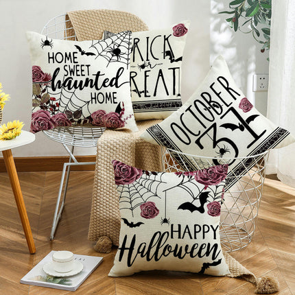 Spider Web Throw Pillow Covers Halloween Decorative Pillow Covers Square Pillow Cases For Sofa