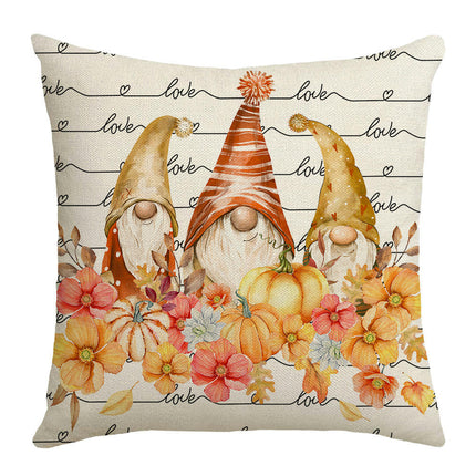 Pumpkin Pillow Covers Gnome Decorative Cushion Covers Pillow Cases for Home Bedroom Couch Decor