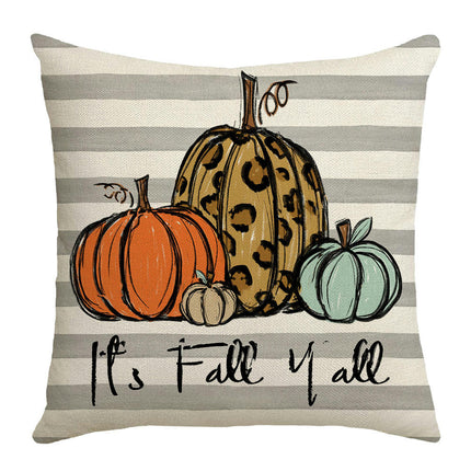 Pumpkin Pillow Covers Gnome Decorative Cushion Covers Pillow Cases for Home Bedroom Couch Decor-A