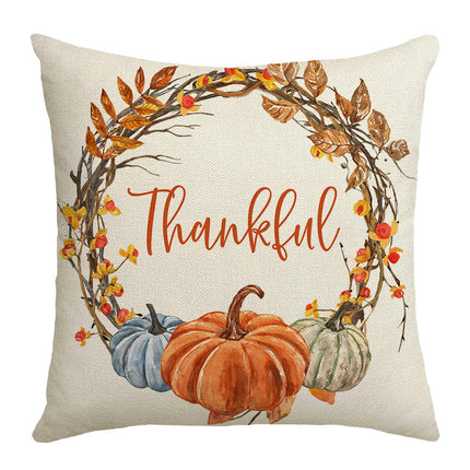 Pumpkin Pillow Covers,Autumn Thanksgiving Throw Pillow Covers Maple Leaf Decor Cushion Covers