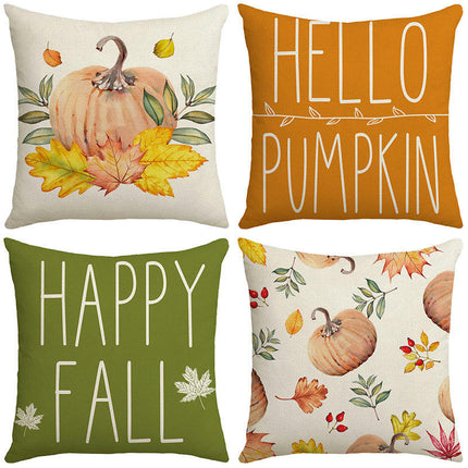 Hello Pumpkin Pillow Covers,Autumn Thanksgiving Throw Pillow Covers Decor Cushion Covers for Home