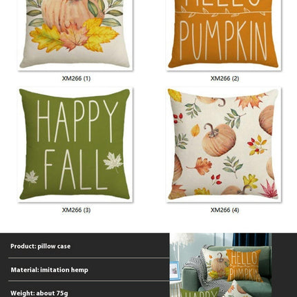 Hello Pumpkin Pillow Covers,Autumn Thanksgiving Throw Pillow Covers Decor Cushion Covers for Home