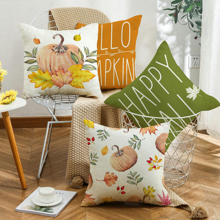 Hello Pumpkin Pillow Covers,Autumn Thanksgiving Throw Pillow Covers Decor Cushion Covers for Home