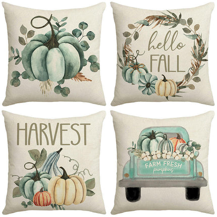 Truck Pumpkin Pillow Covers Thanksgiving Throw Pillow Covers Decor Cushion Covers for Home