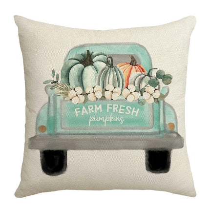 Truck Pumpkin Pillow Covers Thanksgiving Throw Pillow Covers Decor Cushion Covers for Home