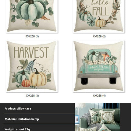 Truck Pumpkin Pillow Covers Thanksgiving Throw Pillow Covers Decor Cushion Covers for Home