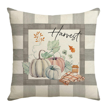 Truck Pumpkin Pillow Covers Thanksgiving Throw Pillow Covers Decor Cushion Covers for Home-A