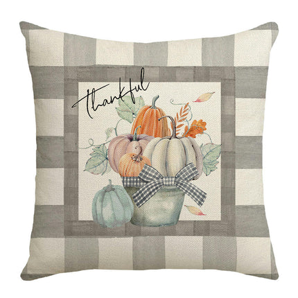 Truck Pumpkin Pillow Covers Thanksgiving Throw Pillow Covers Decor Cushion Covers for Home-A