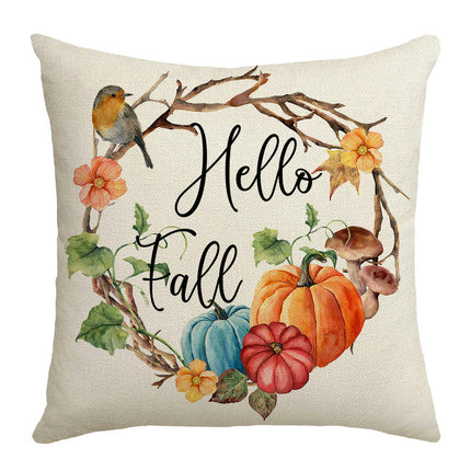 Pumpkin Pillow Covers Gnome Decorative Cushion Covers Pillow Cases for Home Bedroom Couch Decor-B